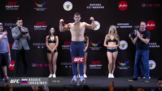 Дебютное взвешивание Хадиса Ибрагимова в UFC